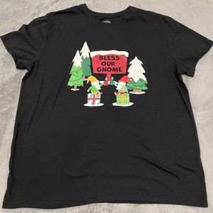 Black "Bless Our Gnome" Tshirt - XL